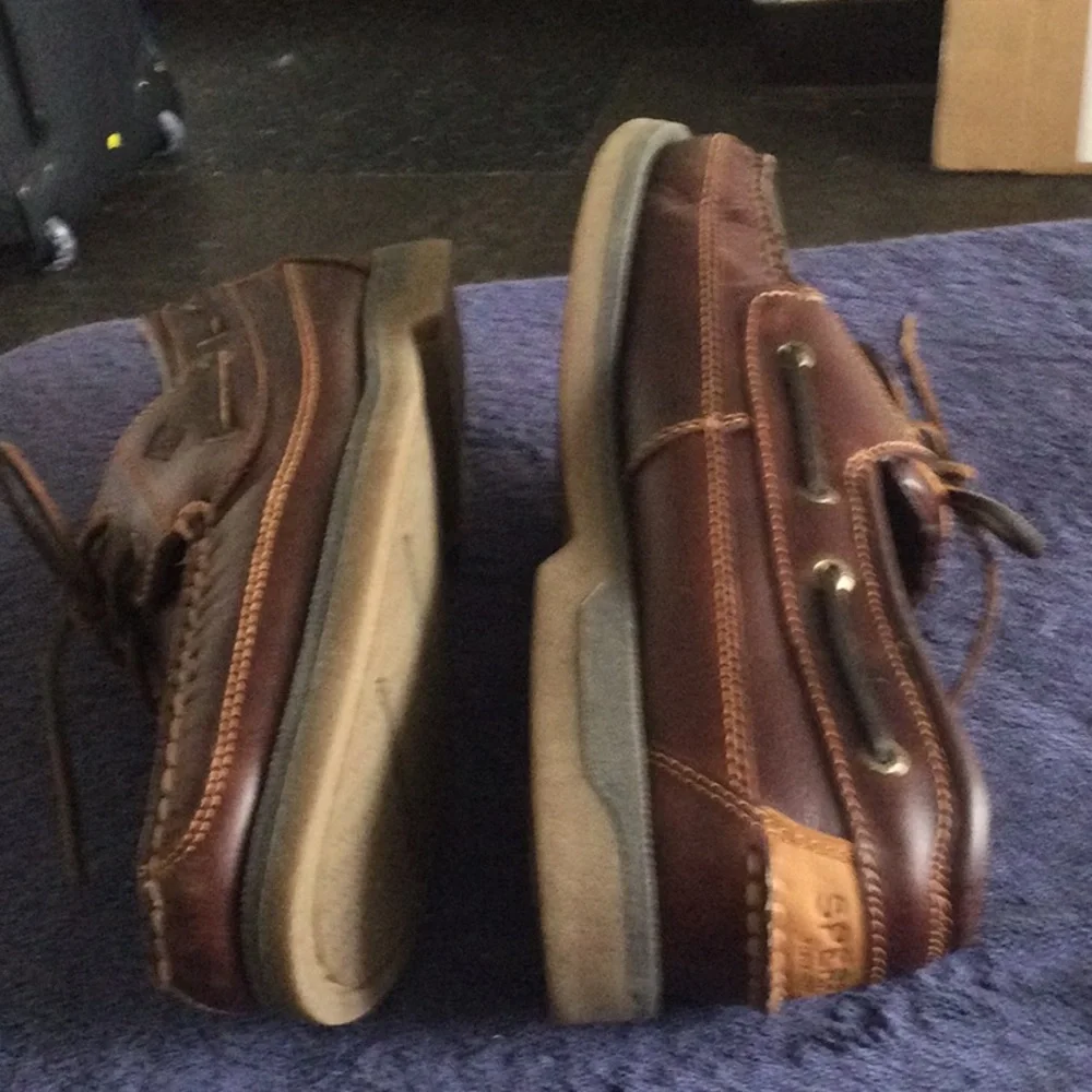 Sperry Men's Dark Brown Leather Boat Shoes